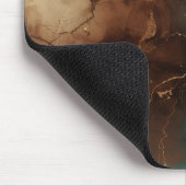 Emerald Copper Marble Luxe Mousepad Muismat (Hoek)