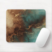 Emerald Copper Marble Luxe Mousepad Muismat (Met muis)