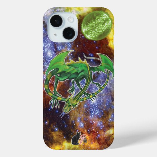 Emerald Cosmic Dragon Case-Mate iPhone Hoes (Achterkant)