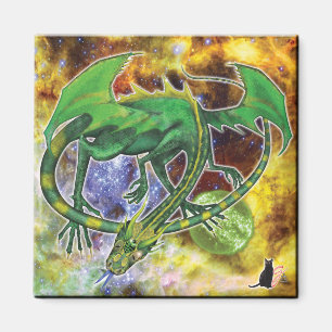 Emerald Cosmic Dragon Magnet