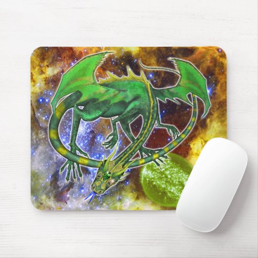 Emerald Cosmic Dragon Muismat (Met muis)
