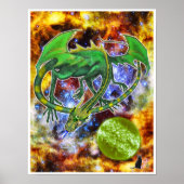 Emerald Cosmic Dragon Poster (Voorkant)