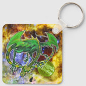 Emerald Cosmic Dragon Sleutelhanger (Achterkant)