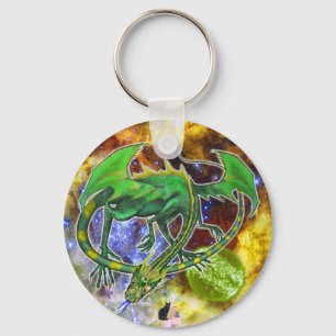 Emerald Cosmic Dragon Sleutelhanger