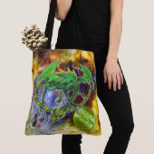 Emerald Cosmic Dragon Tote Bag (Dichtbij)