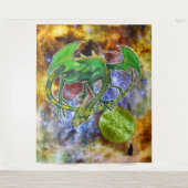 Emerald Cosmic Dragon Wandkleed (Voorkant)
