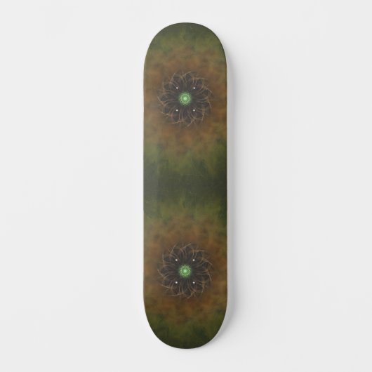 Emerald Cosmic Mandala Burst Persoonlijk Skateboard (Voorkant)