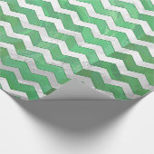 Emerald Cream Chevron Pattern Cadeaupapier (Hoek)