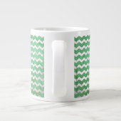 Emerald Cream Chevron Pattern Grote Koffiekop (Achterkant)
