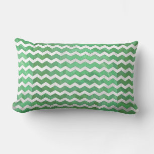 Emerald Cream Chevron Pattern Kussen
