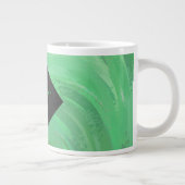 Emerald Cream en Black Monogram Grote Koffiekop (Rechts)