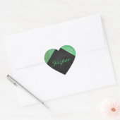 Emerald Cream en Black Monogram Hart Sticker (Envelop)