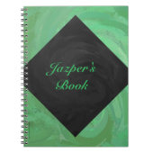 Emerald Cream en Black Monogram Notitieboek (Voorkant)