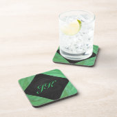 Emerald Cream en Black Monogram Onderzetter (Rechterzijde)