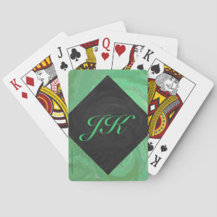 Emerald Cream en Black Monogram Pokerkaarten