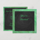 Emerald Cream en Black Party Kaart (Voorkant / Achterkant)