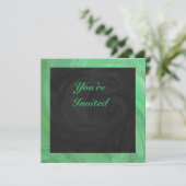 Emerald Cream en Black Party Kaart (Staand voorkant)