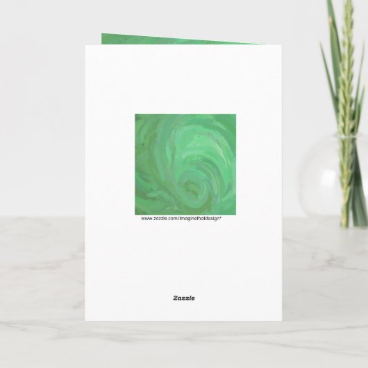 Emerald Cream en Black Party Kaart (Achterkant)