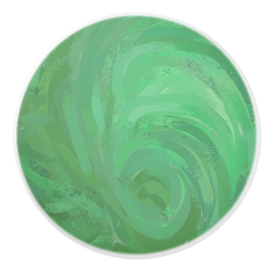 Emerald Cream Keramische Knop (Voorkant)