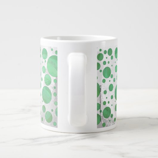 Emerald Cream Polka Dot Grote Koffiekop (Achterkant)