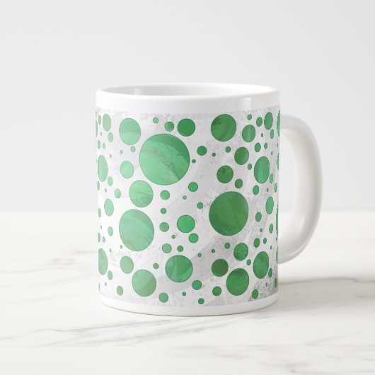 Emerald Cream Polka Dot Grote Koffiekop (Voorkant rechts)