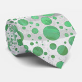 Emerald Cream Polka Dot Stropdas (Opgerold)