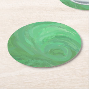 Emerald Cream Ronde Kartonnen Onderzetter