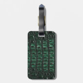 Emerald Crocodile Leather Luxury Exotic Skin Bagagelabel (Achterkant verticaal)
