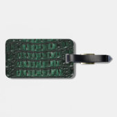 Emerald Crocodile Leather Luxury Exotic Skin Bagagelabel (Achterkant horizontaal)