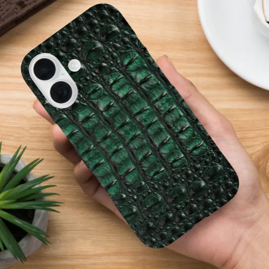 Emerald Crocodile Leather Luxury Exotic  Skin Case-Mate iPhone Case