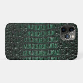 Emerald Crocodile Leather Luxury Exotic Skin Case-Mate iPhone Case (Achterkant (horizontaal))