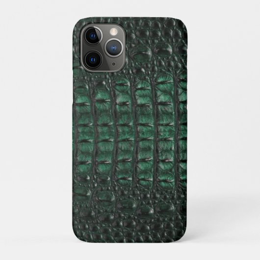 Emerald Crocodile Leather Luxury Exotic Skin Case-Mate iPhone Case (Achterkant)