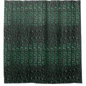 Emerald Crocodile Leather Luxury Exotic Skin Douchegordijn (Voorkant)