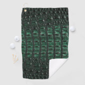 Emerald Crocodile Leather Luxury Exotic Skin Golfhanddoek (Insitu)