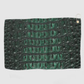 Emerald Crocodile Leather Luxury Exotic Skin Golfhanddoek (Horizontaal)