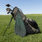 Emerald Crocodile Leather Luxury Exotic Skin Golfhanddoek (Groen)