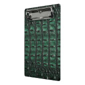 Emerald Crocodile Leather Luxury Exotic  Skin Mini Klembord (Angled2)