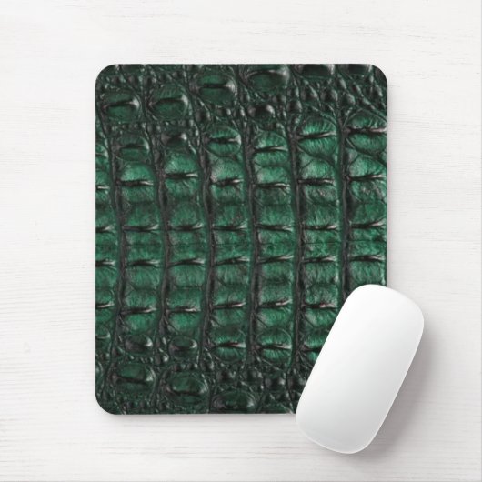Emerald Crocodile Leather Luxury Exotic Skin Muismat (Met muis)