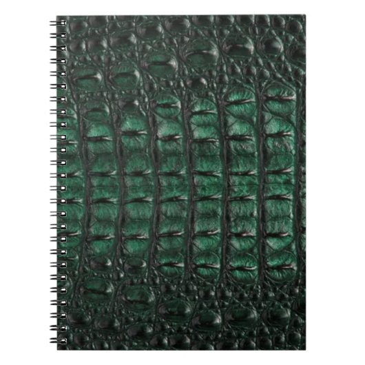 Emerald Crocodile Leather Luxury Exotic Skin Notitieboek (Voorkant)