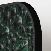 Emerald Crocodile Leather Luxury Exotic Skin Pickleball Paddle (Links Detail)