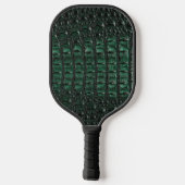 Emerald Crocodile Leather Luxury Exotic Skin Pickleball Paddle (Achterkant)