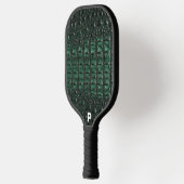 Emerald Crocodile Leather Luxury Exotic Skin Pickleball Paddle (Links)