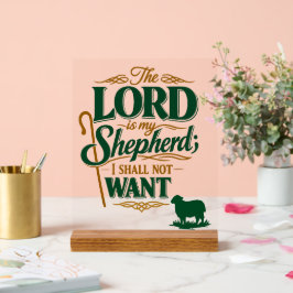 Emerald Crossing Psalm 23 VBS-kerkgroep Acryl Bord