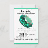 Emerald Crystal Betekenis Kaart (Voorkant)