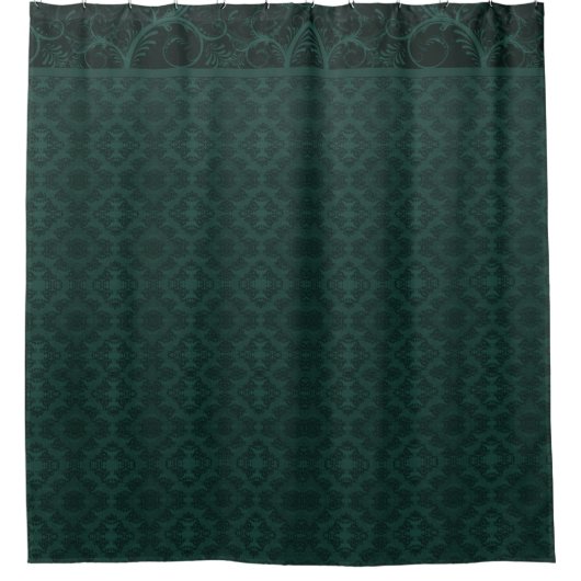 Emerald Damask Douchegordijn (Voorkant)