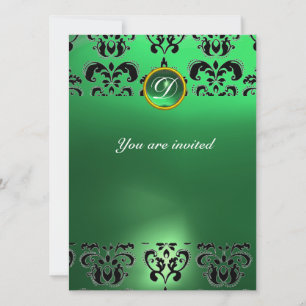 EMERALD DAMASK GEM STONE MONOGRAM green Kaart