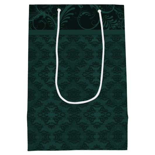 Emerald Damask Medium Cadeauzakje (Achterkant)