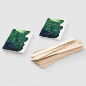 Emerald dark green waterverf minimalistisch abstra handwaaier (Niet-gemonteerd)