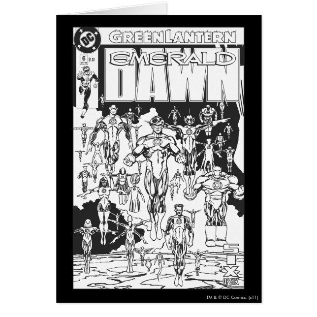 Emerald Dawn Hoesje, zwart en wit (Voorkant)