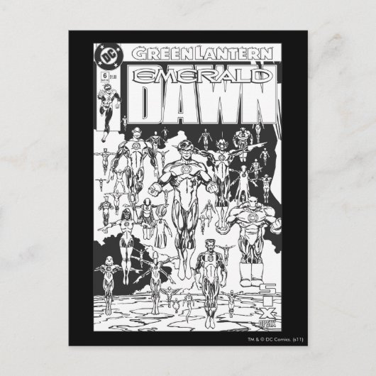 Emerald Dawn Hoesje, zwart en wit Briefkaart (Voorkant)